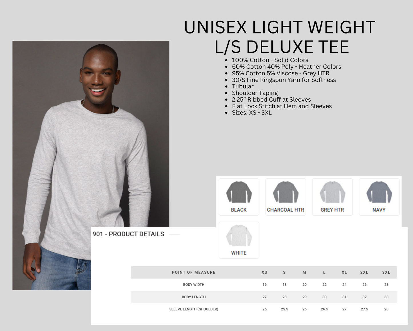 Adult Unisex Long Sleeve Shirt 901/401