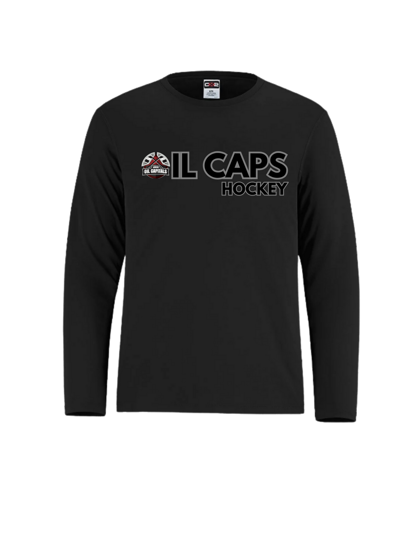 Virden Jr. Oil Caps Adult Wicking Long Sleeve