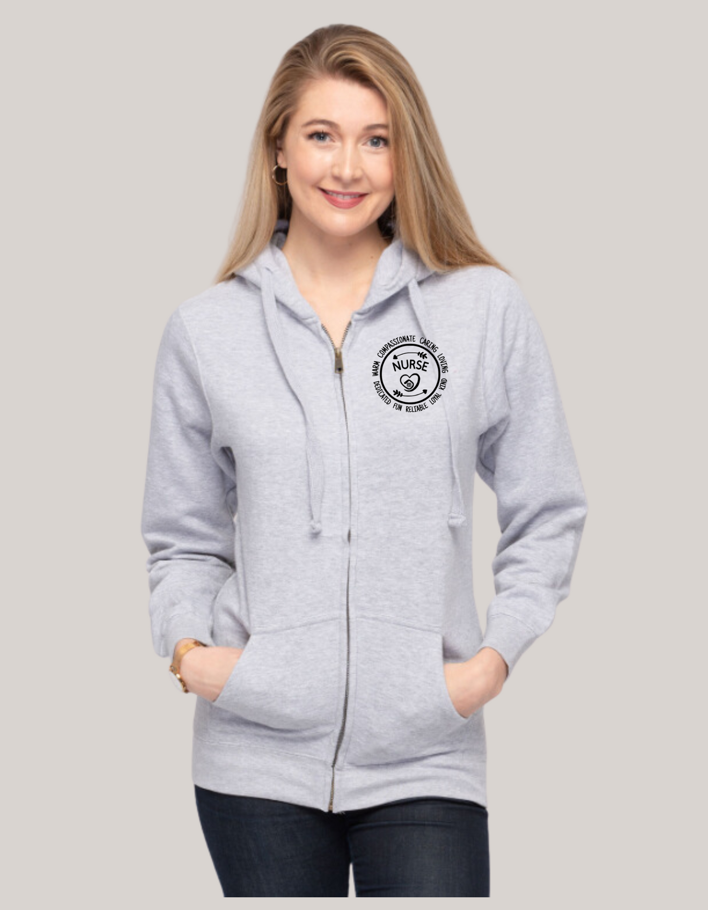Nurse/HCA Full Zip Sweater