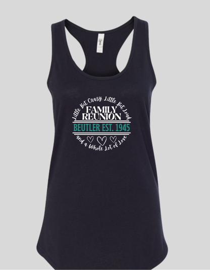 Beutler Family Reunion Ladies Racerback Tank