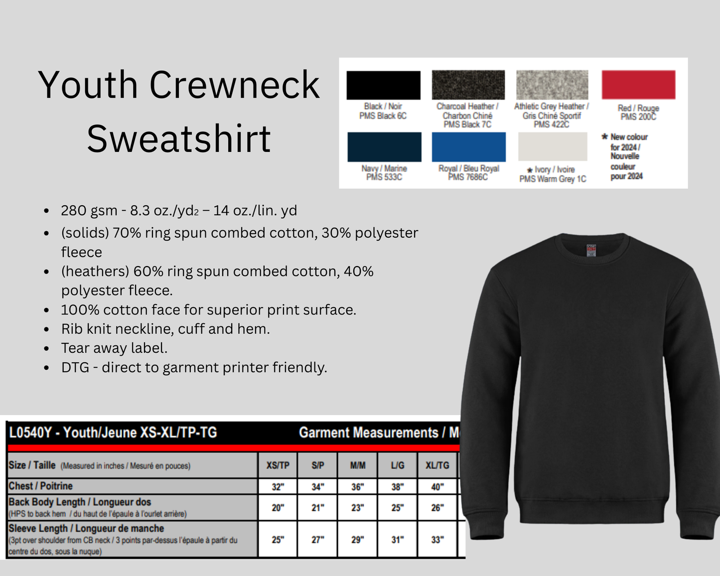 CSW Youth Crewneck Sweatshirt