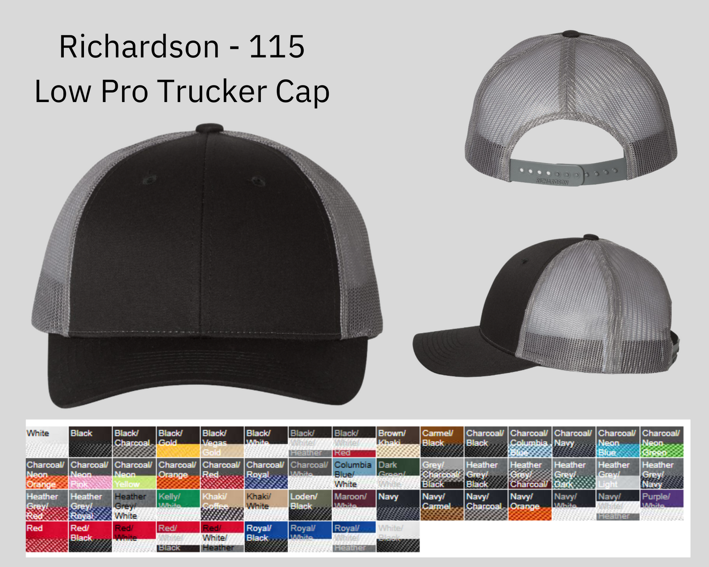 Richardson 115 Low Pro Trucker Cap