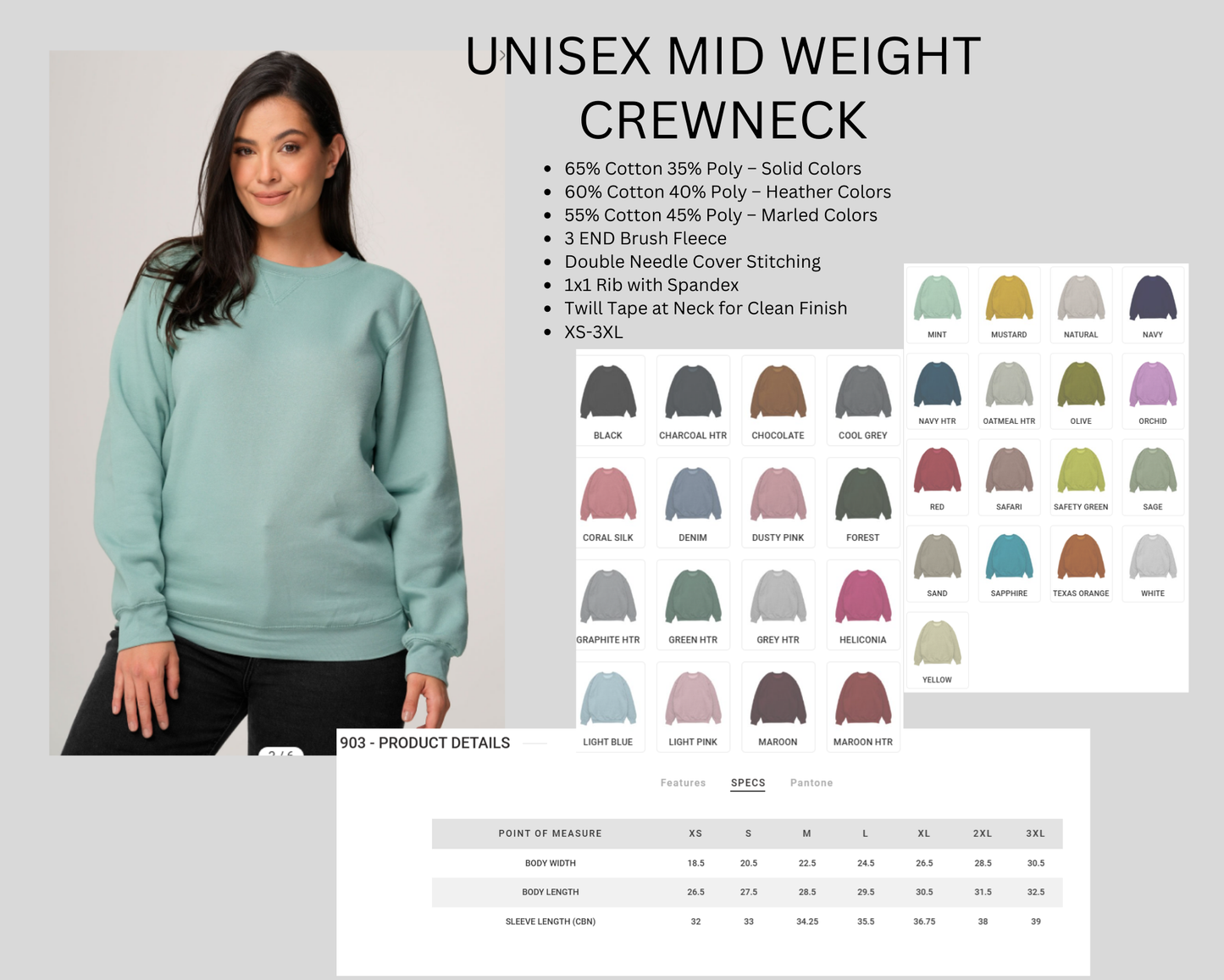 Adult Unisex Crewnecks 903/403/603 styles