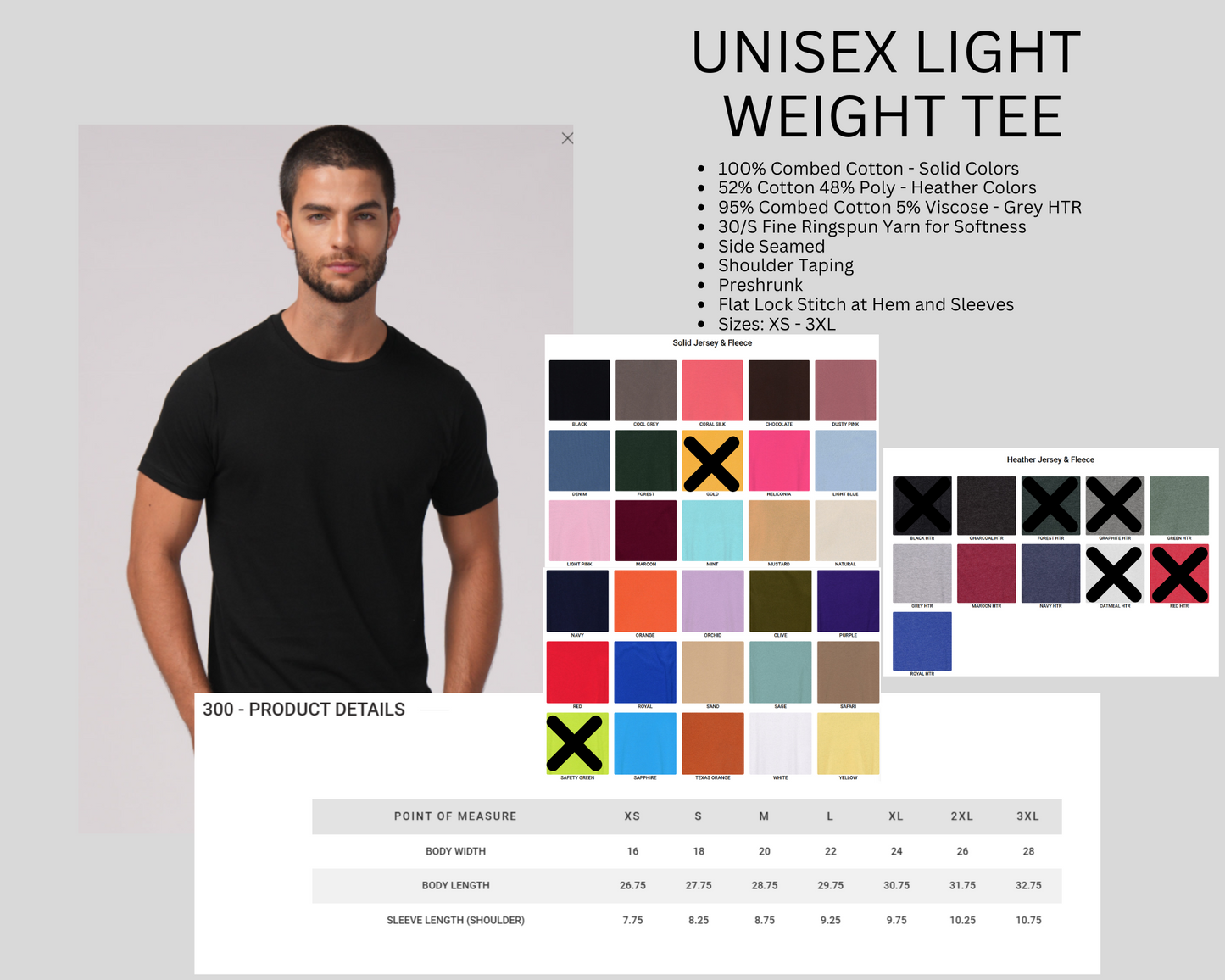 Adult/Youth T-Shirts 300/400/500(Y)