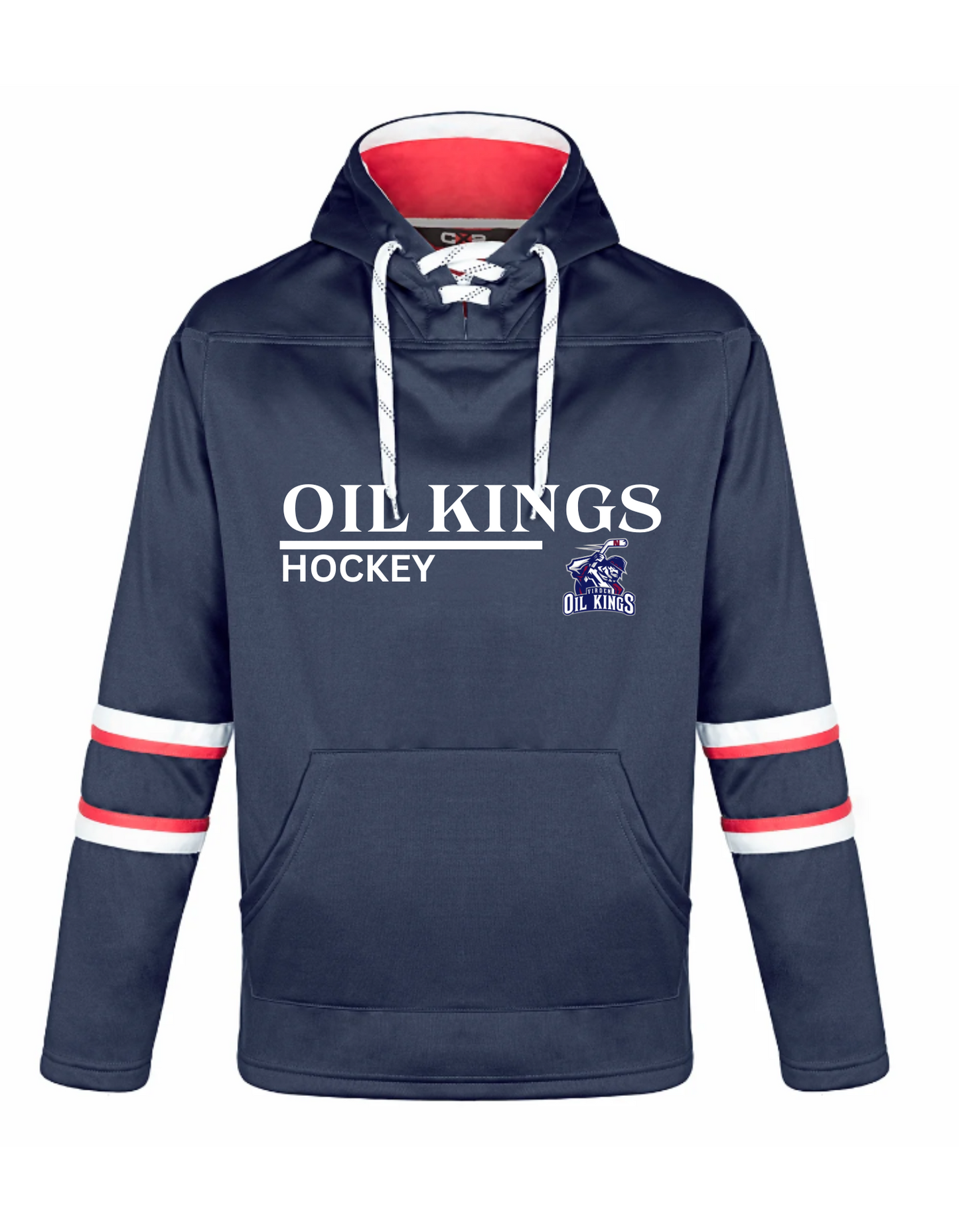 Oil Kings Hockey Lace Hoodie Adult
