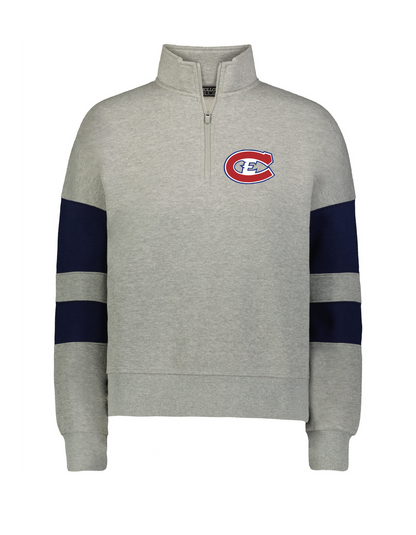 Canadians Ladies 1/4 Zip Sweatshirt